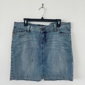 Vintage Lei Sophia Hip Hugger Denim Miniskirt